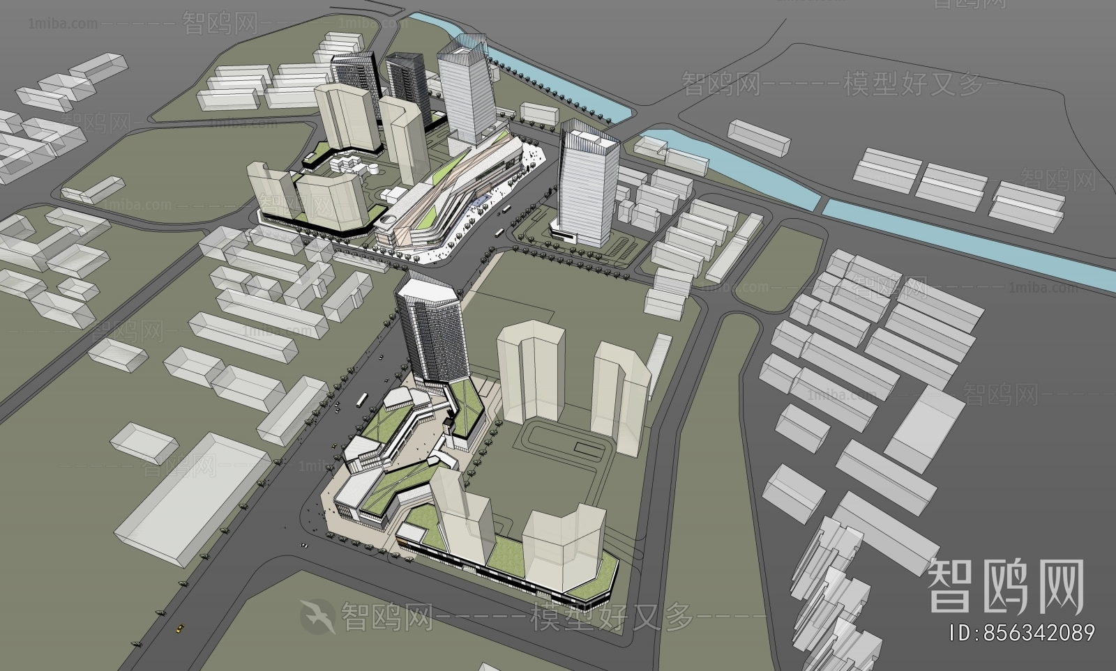 Modern Architectural Bird's-eye View Planning