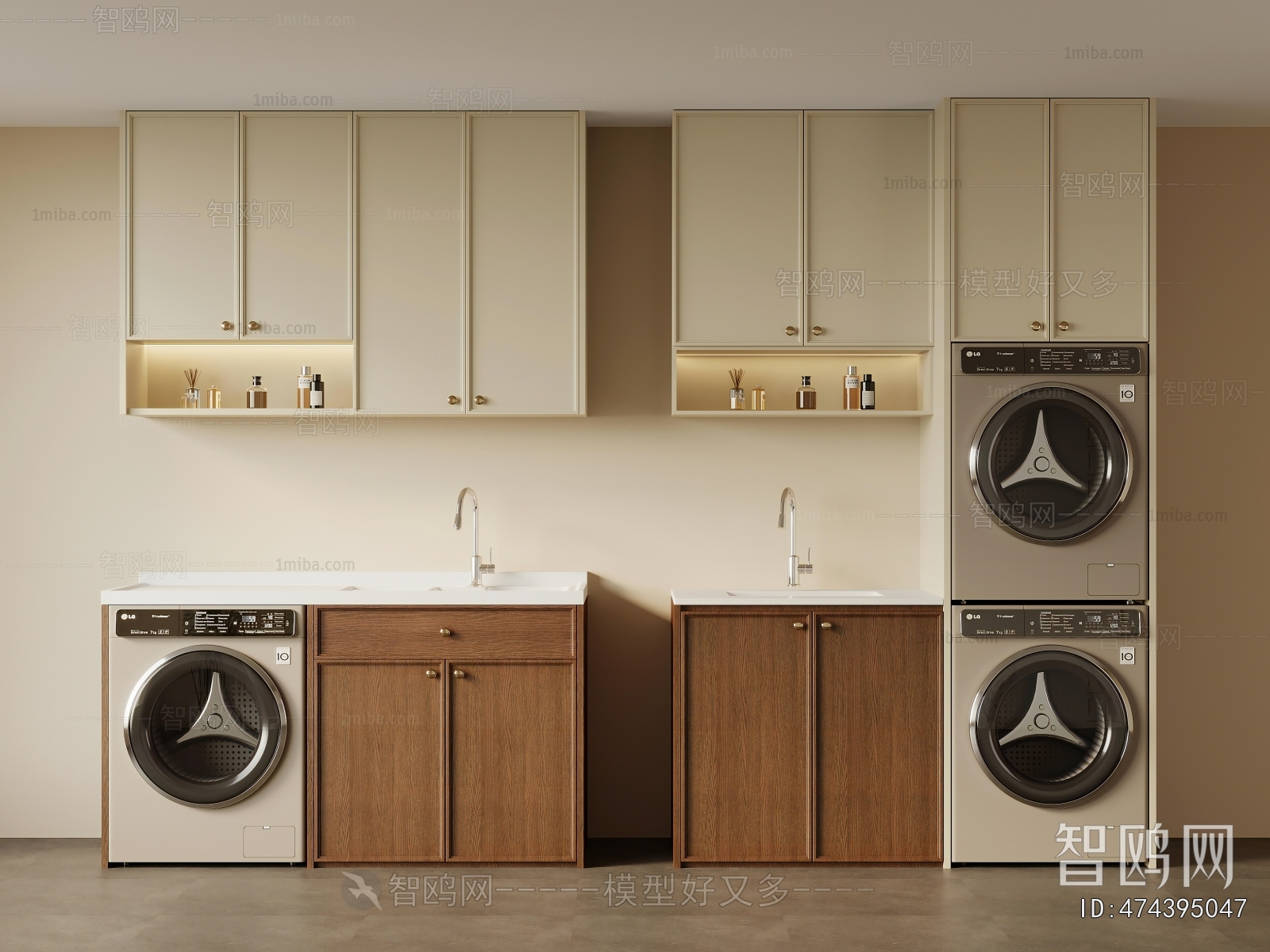 French Style Laundry Cabinet