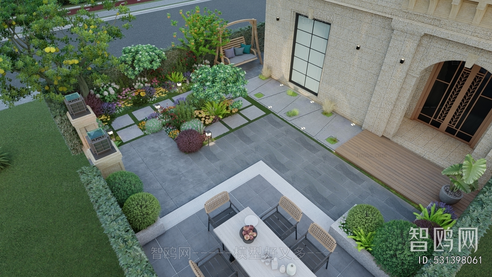 Modern Courtyard/landscape