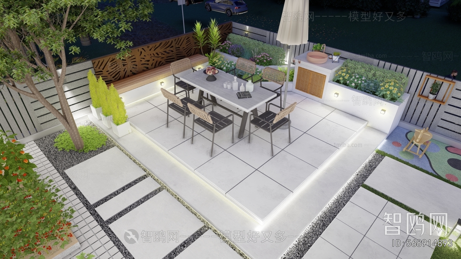 Modern Courtyard/landscape