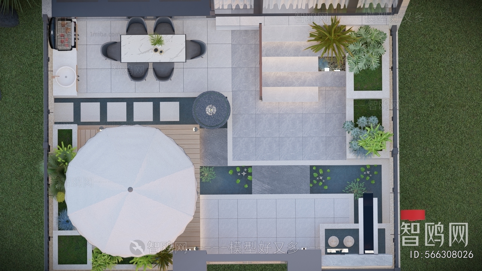 New Chinese Style Courtyard/landscape