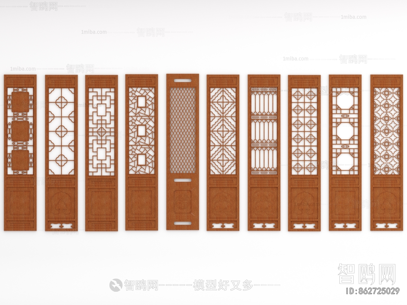 New Chinese Style Wooden Screen Partition