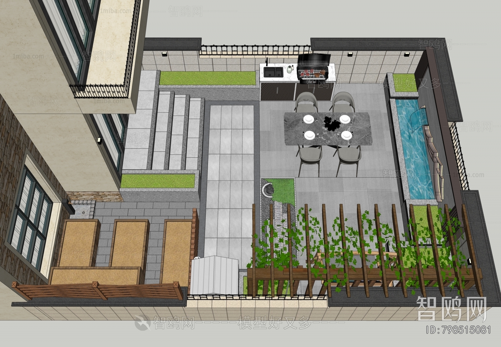 New Chinese Style Courtyard/landscape