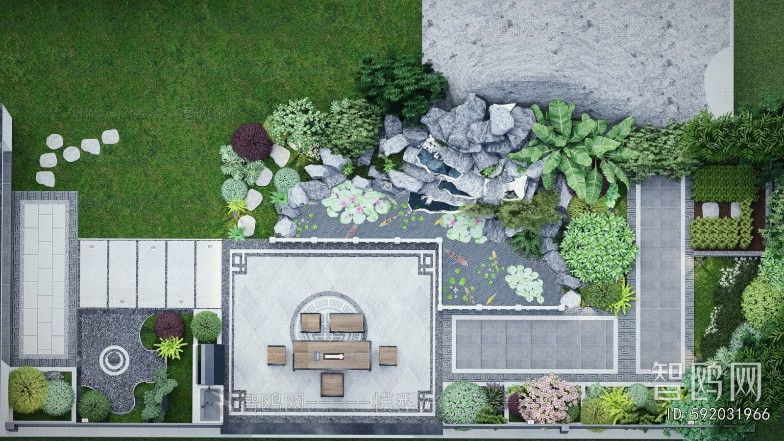 New Chinese Style Courtyard/landscape