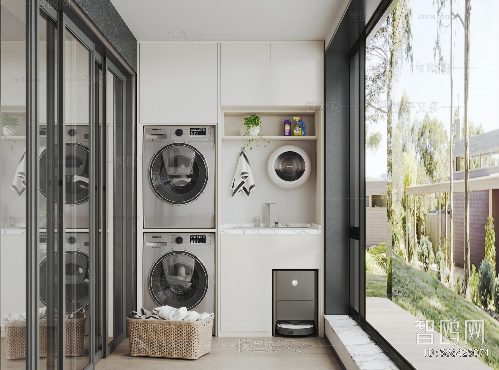 Modern Laundry Cabinet