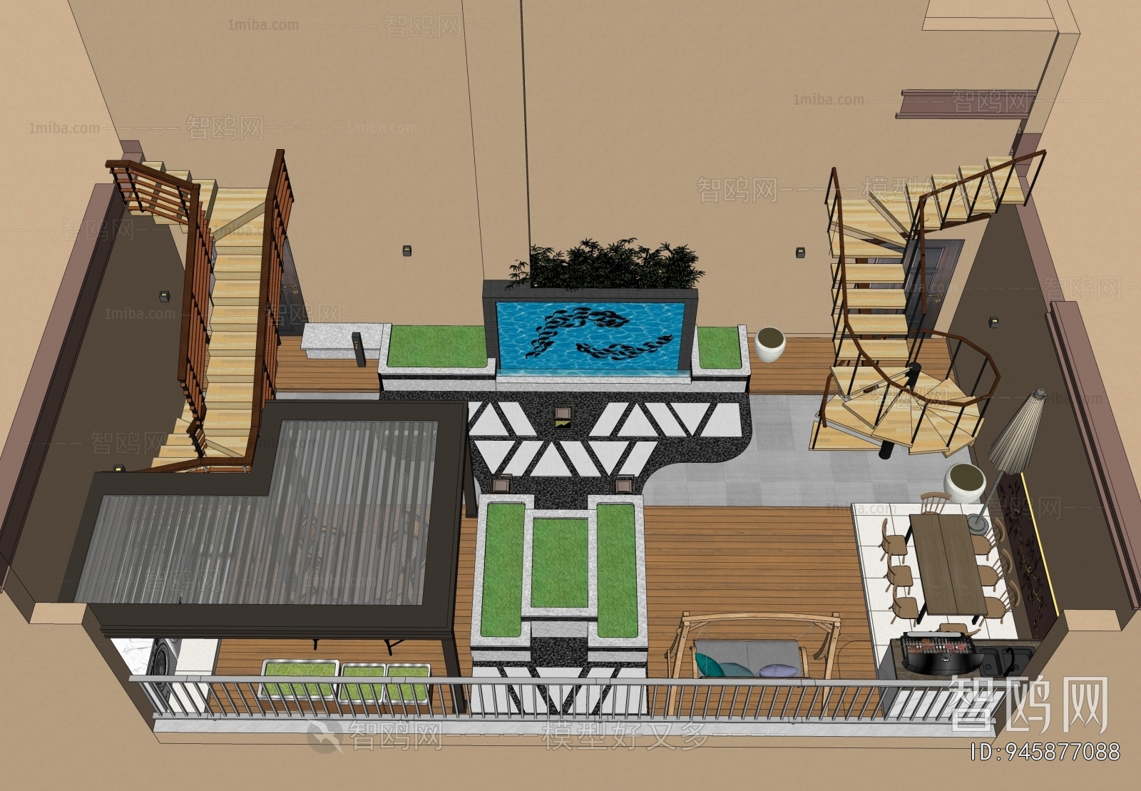 New Chinese Style Courtyard/landscape