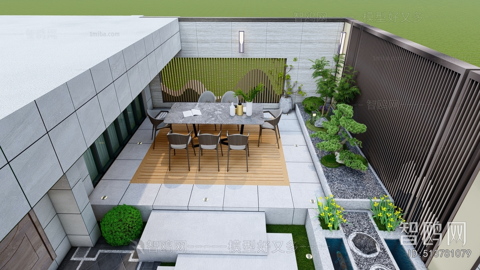 New Chinese Style Courtyard/landscape