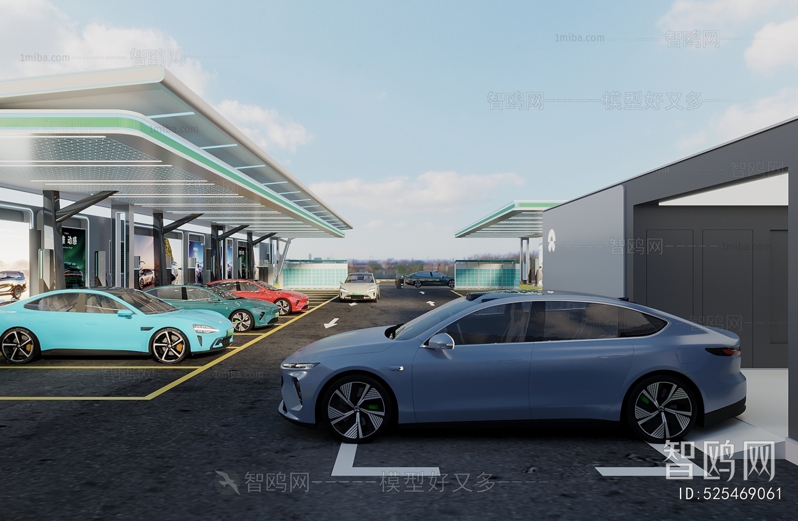 Modern Outdoor Parking Lot