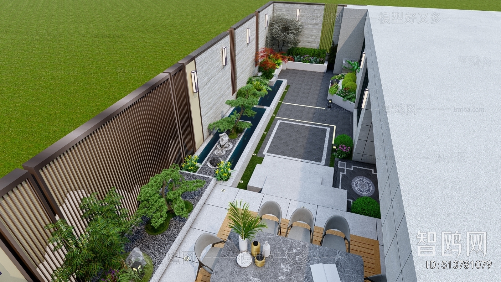 New Chinese Style Courtyard/landscape