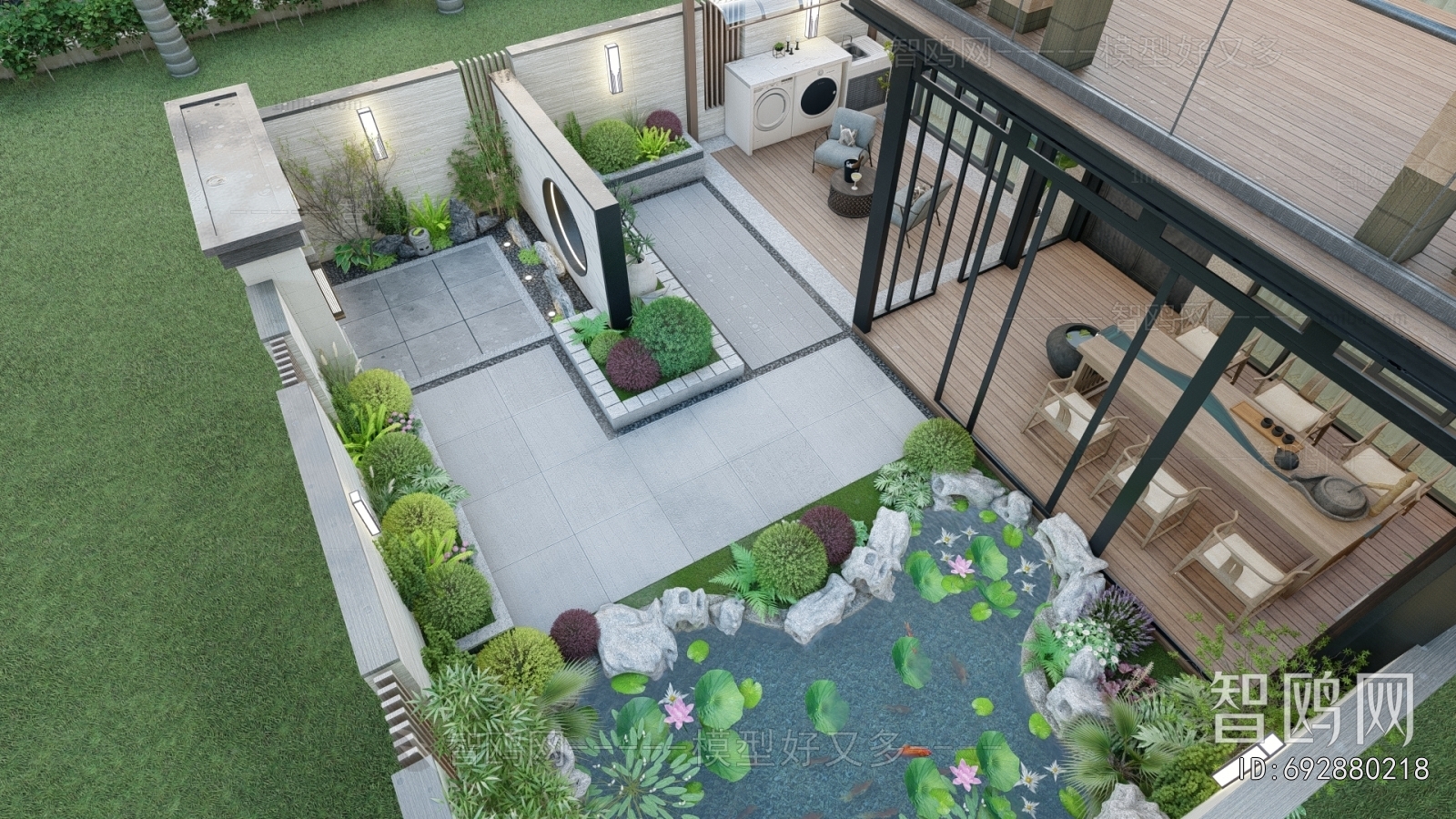 New Chinese Style Courtyard/landscape
