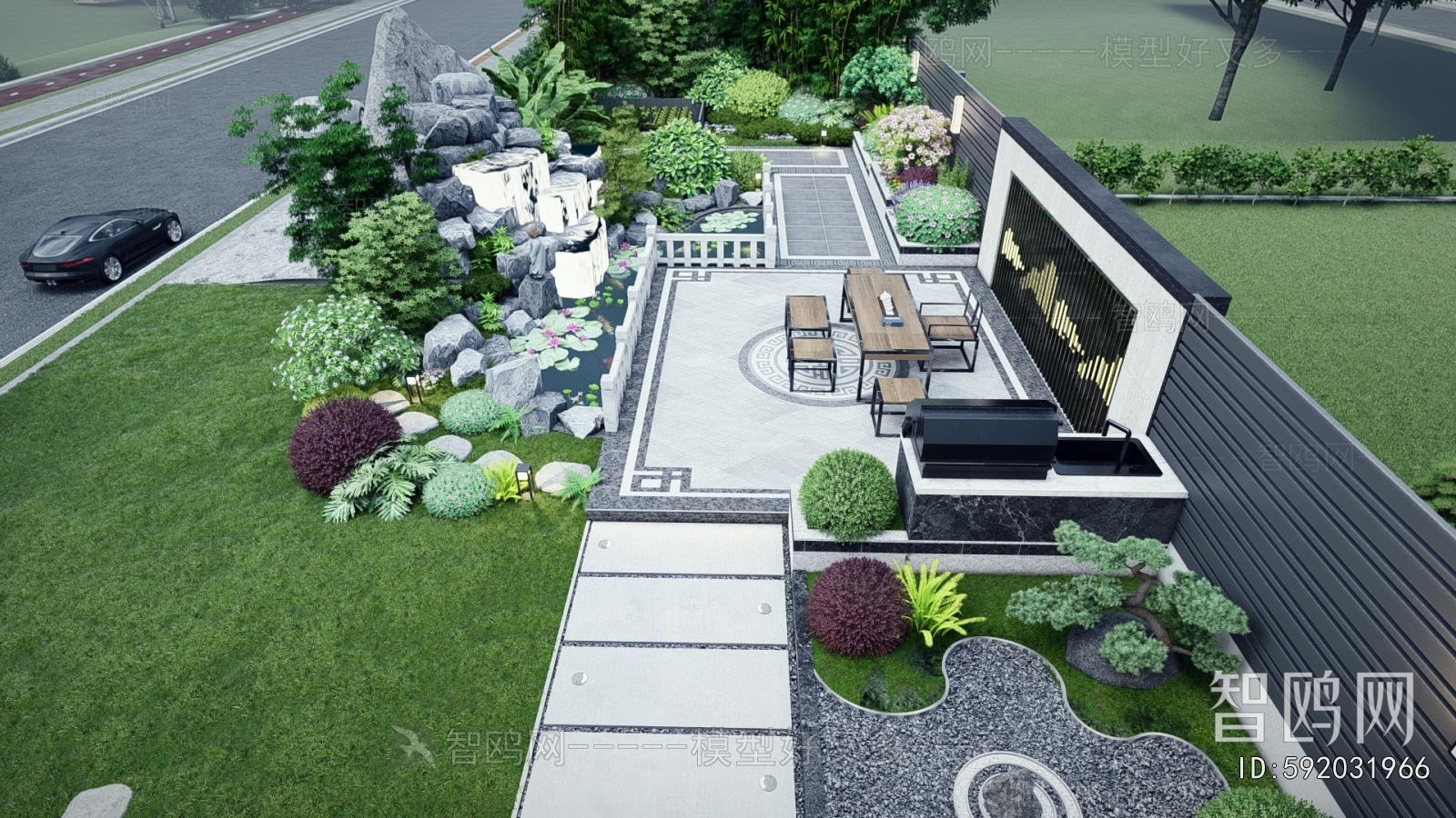 New Chinese Style Courtyard/landscape