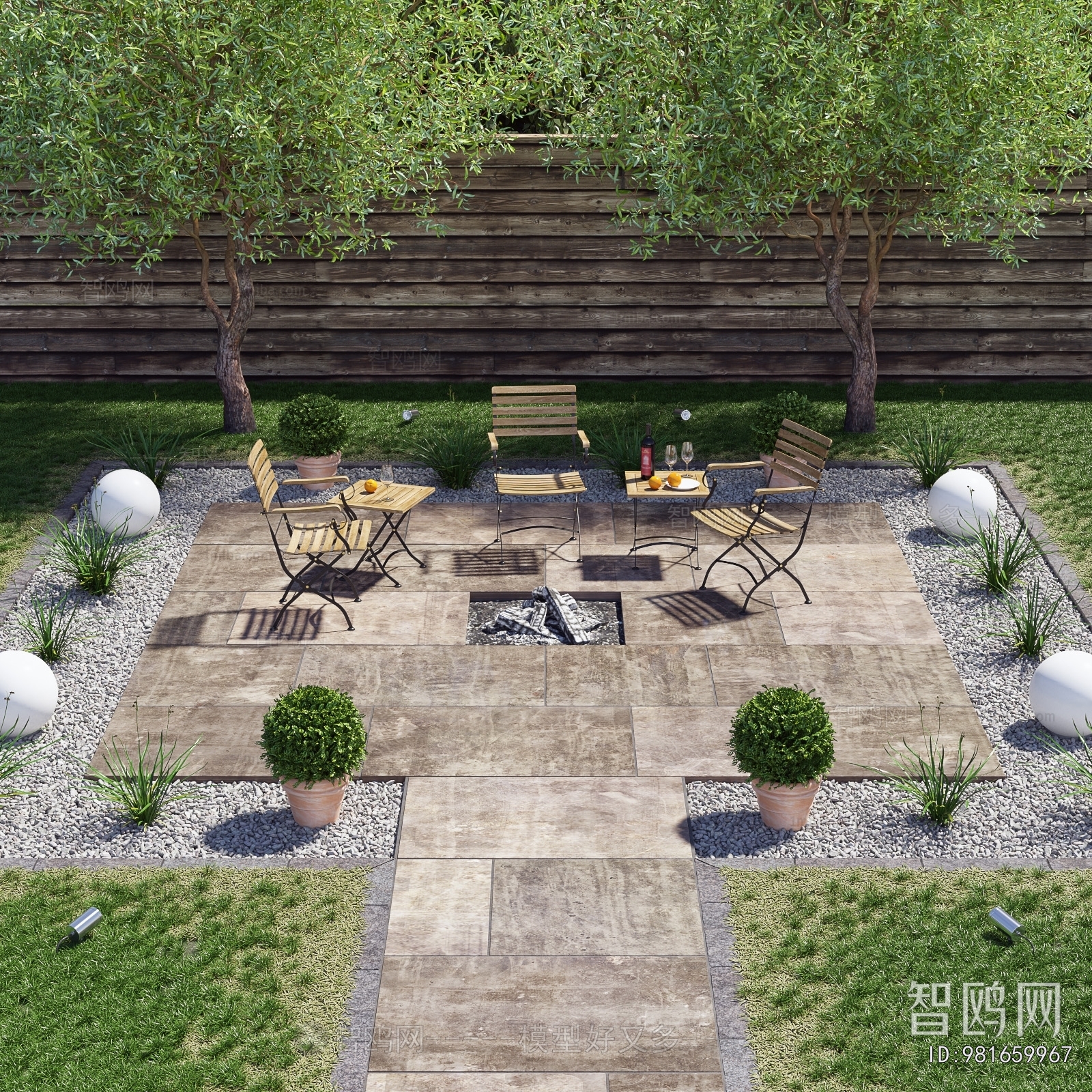 Modern Courtyard/landscape