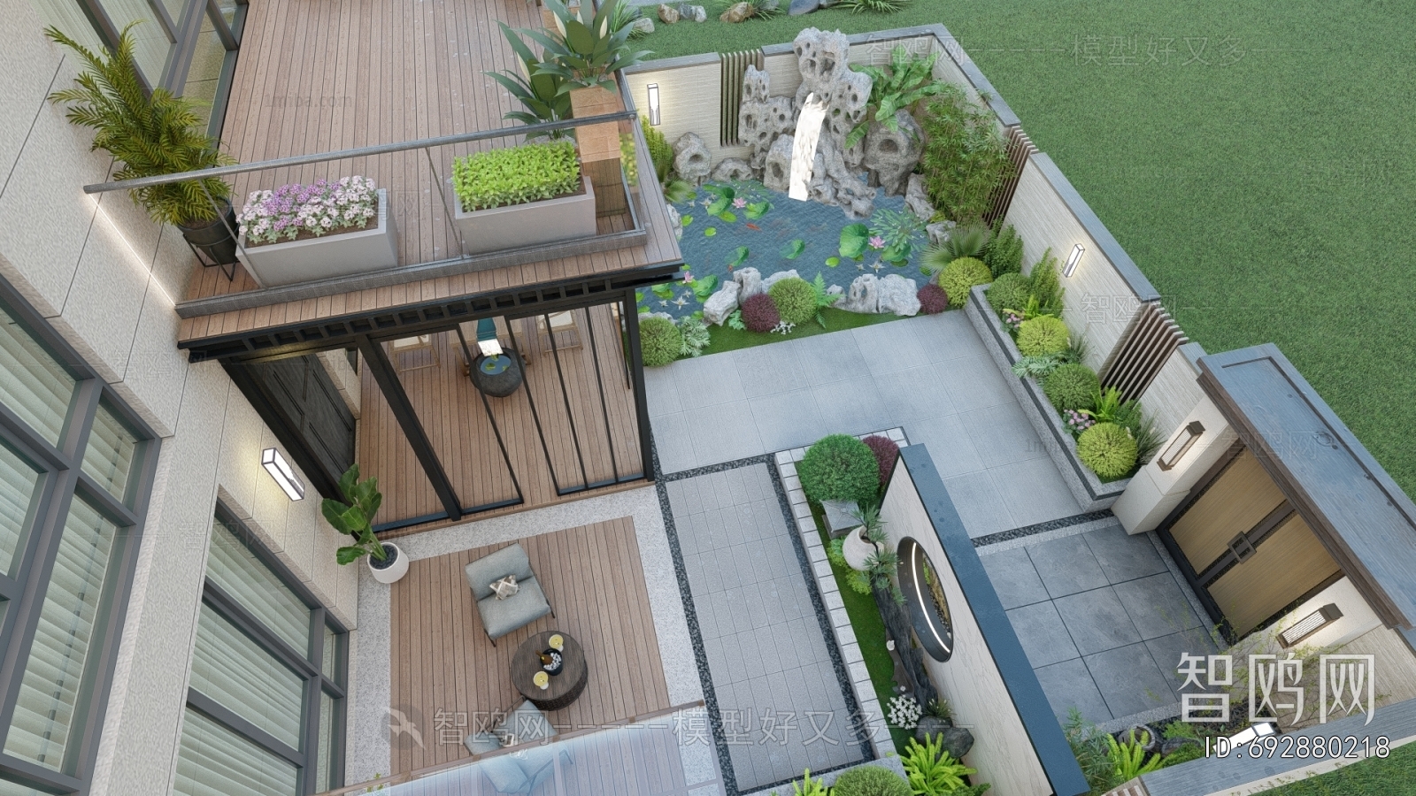 New Chinese Style Courtyard/landscape