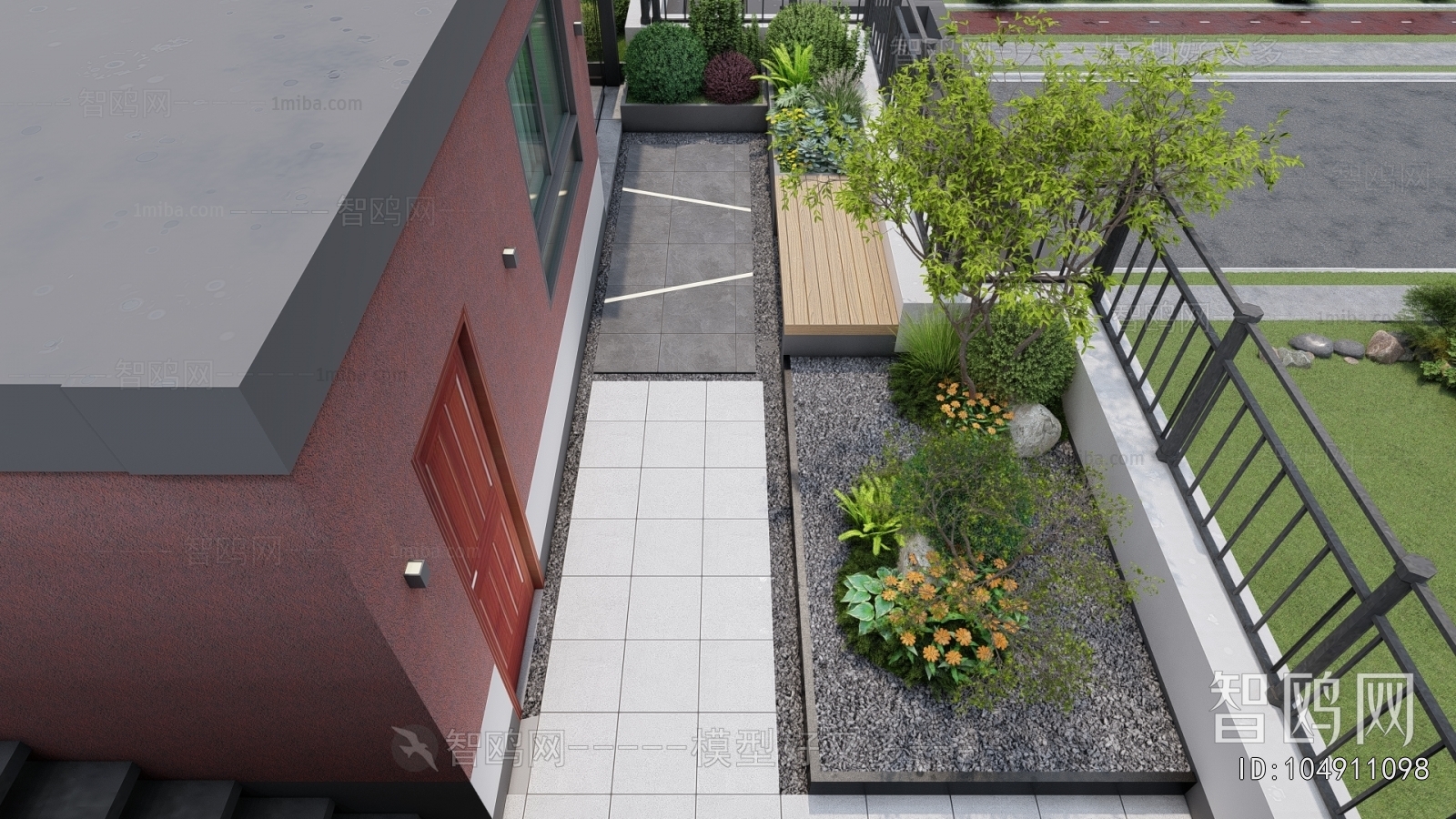 Modern Courtyard/landscape