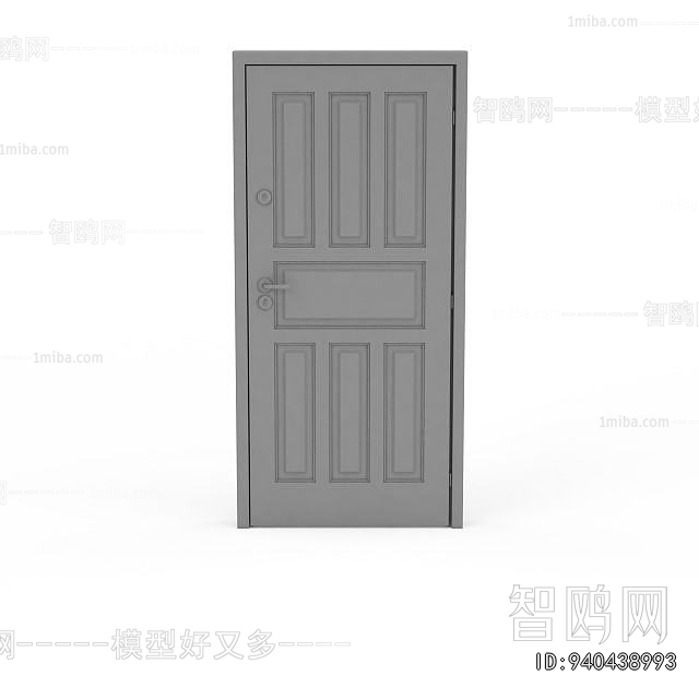 Simple European Style Single Door