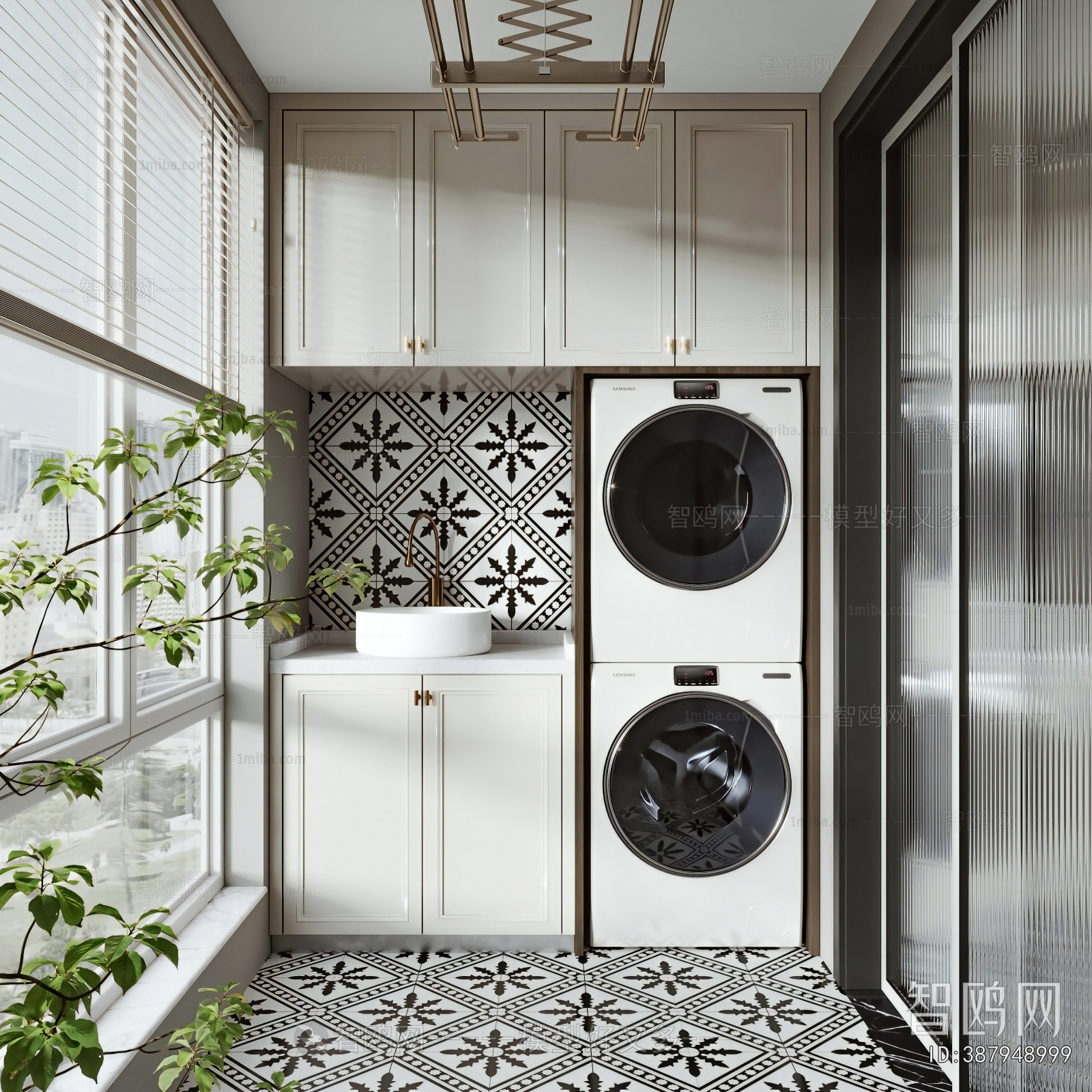 French Style Laundry Cabinet