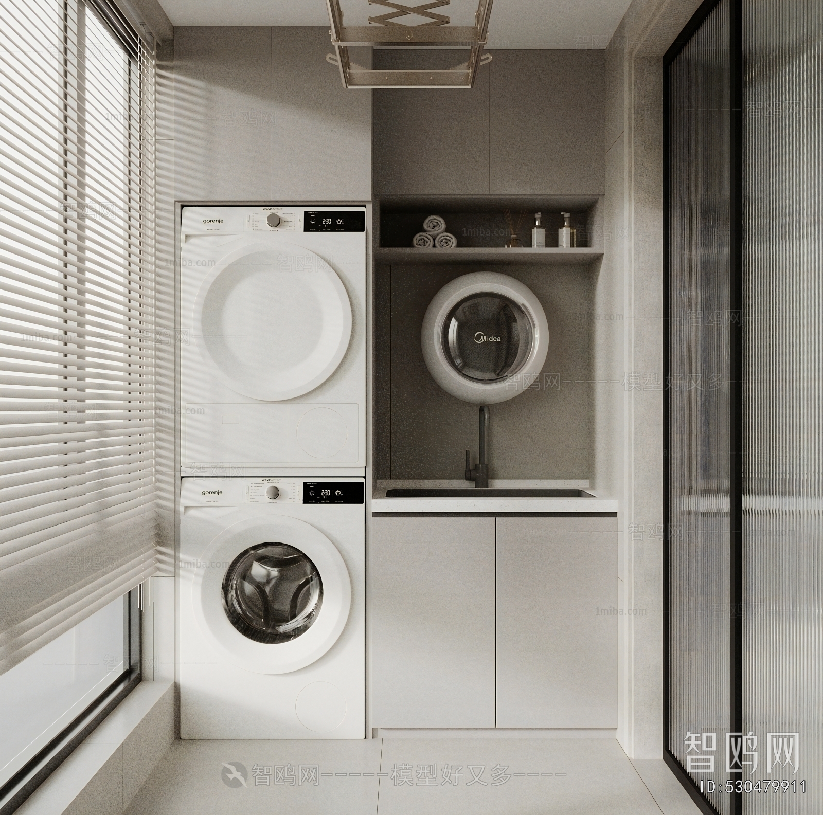 Modern Laundry Cabinet