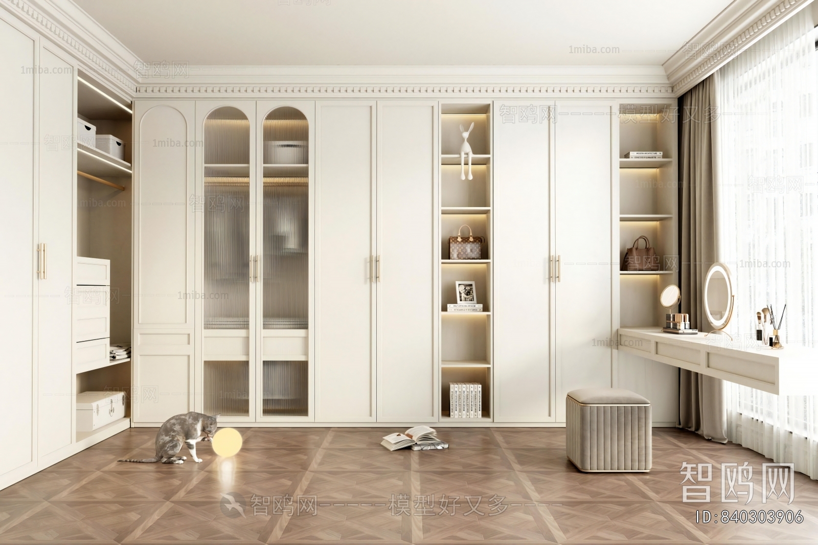 French Style Clothes Storage Area