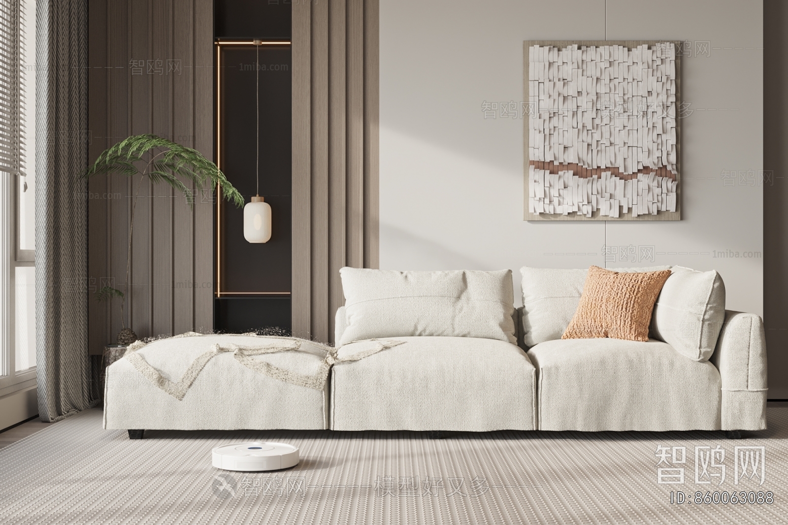 Modern Three-seat Sofa