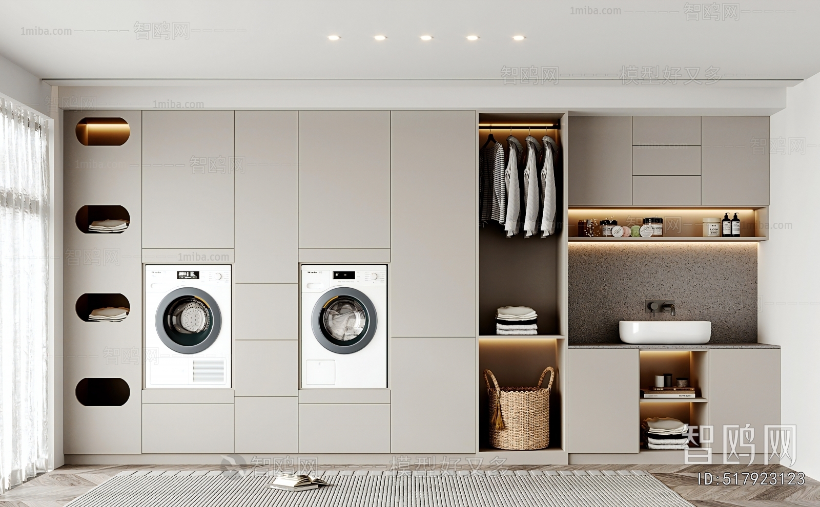 Modern Balcony Laundry Room
