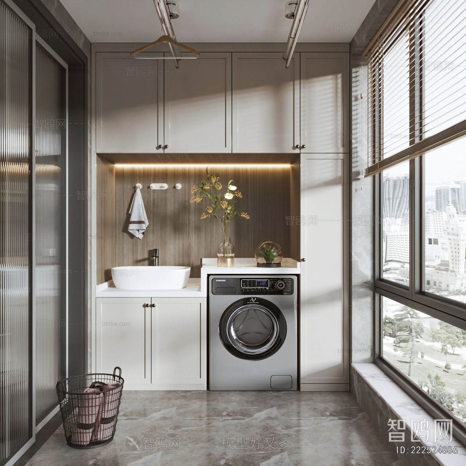 Modern Laundry Cabinet