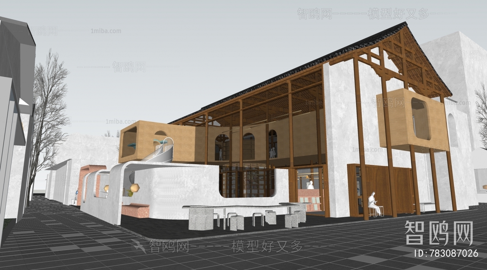 New Chinese Style Architecture Of Artistic Style