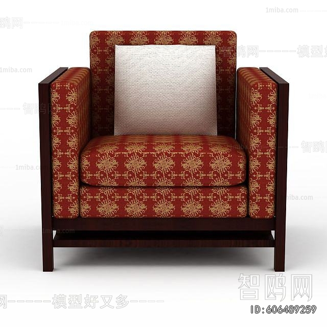 New Chinese Style Single Sofa