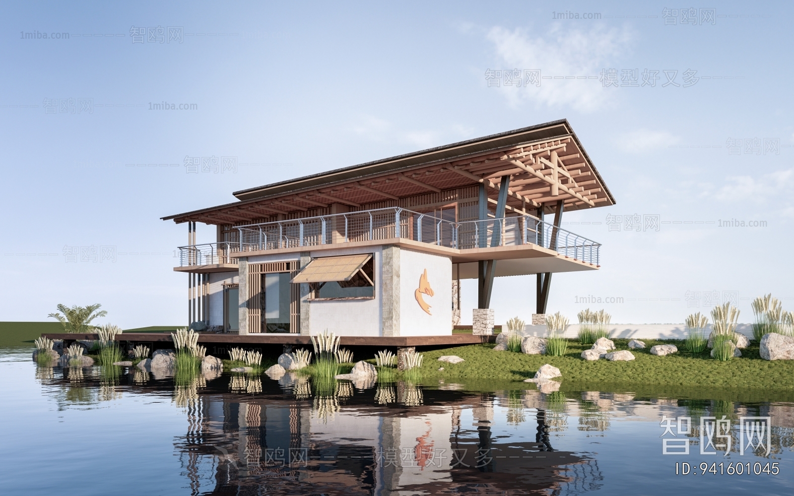 New Chinese Style Appearance Of Commercial Building