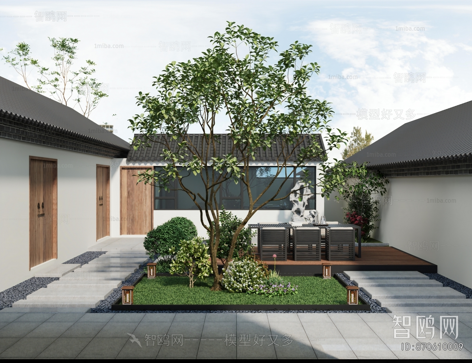 New Chinese Style Courtyard/landscape