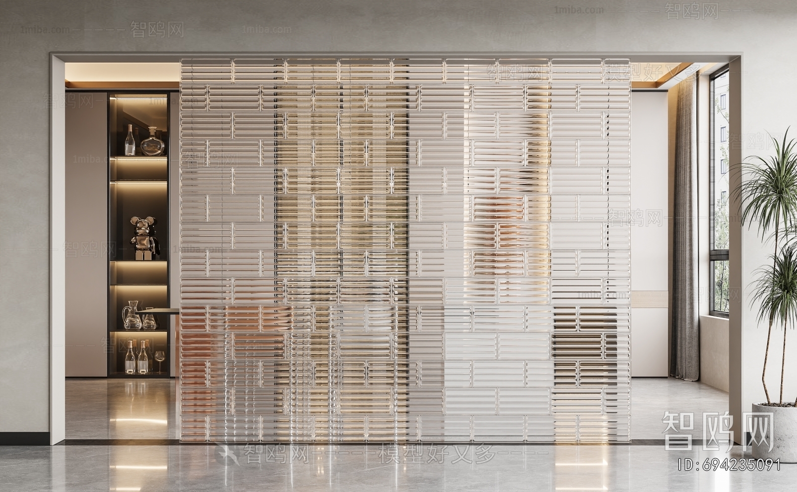 Modern Glass Screen Partition