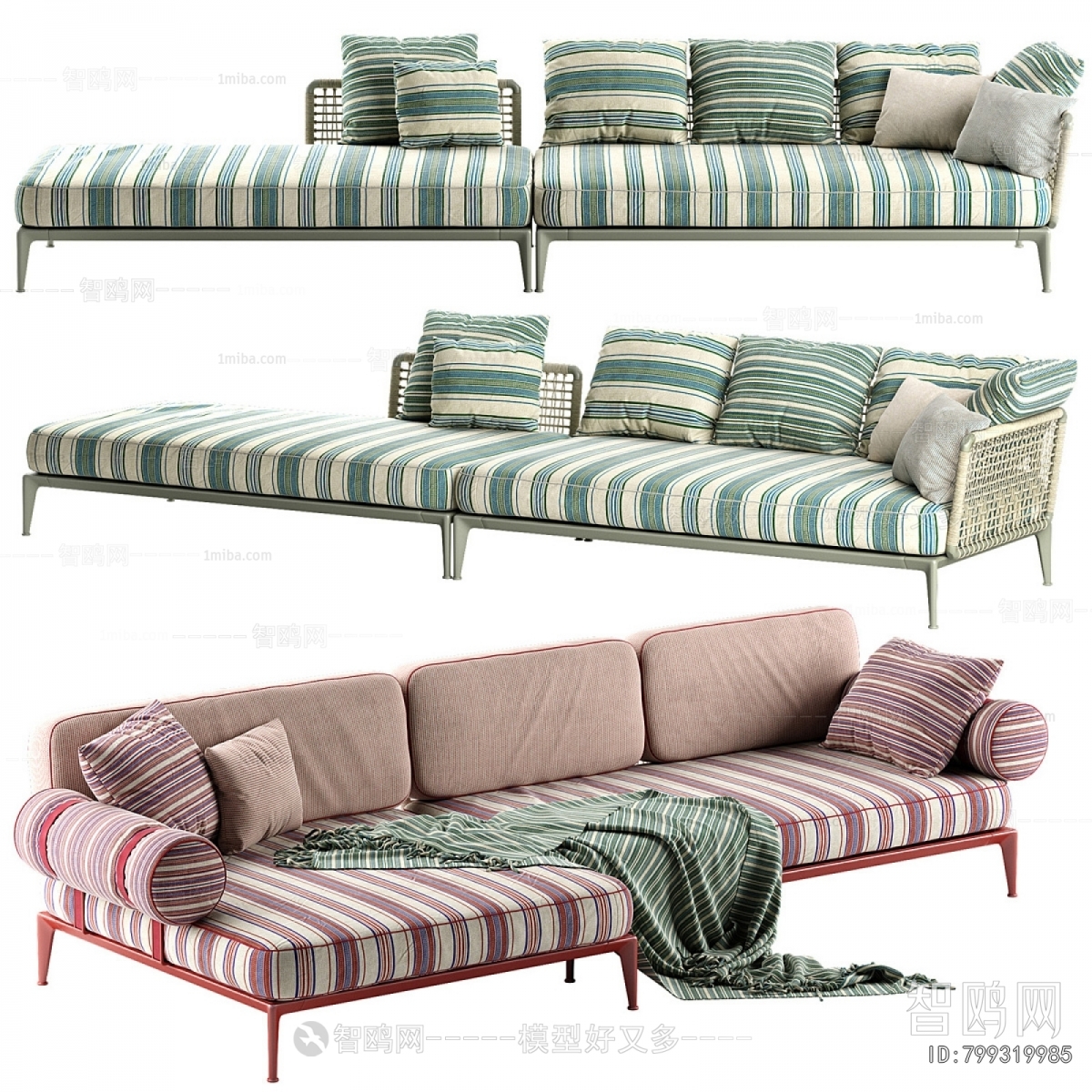 Modern Multi Person Sofa