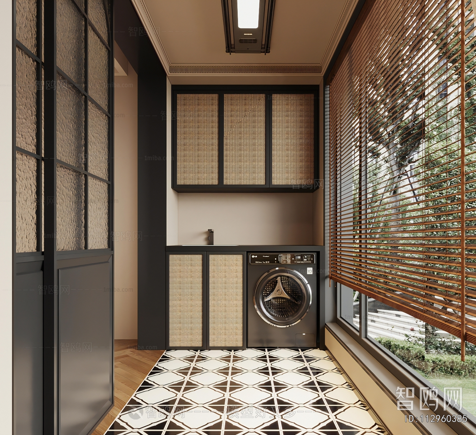 Modern Balcony Laundry Room