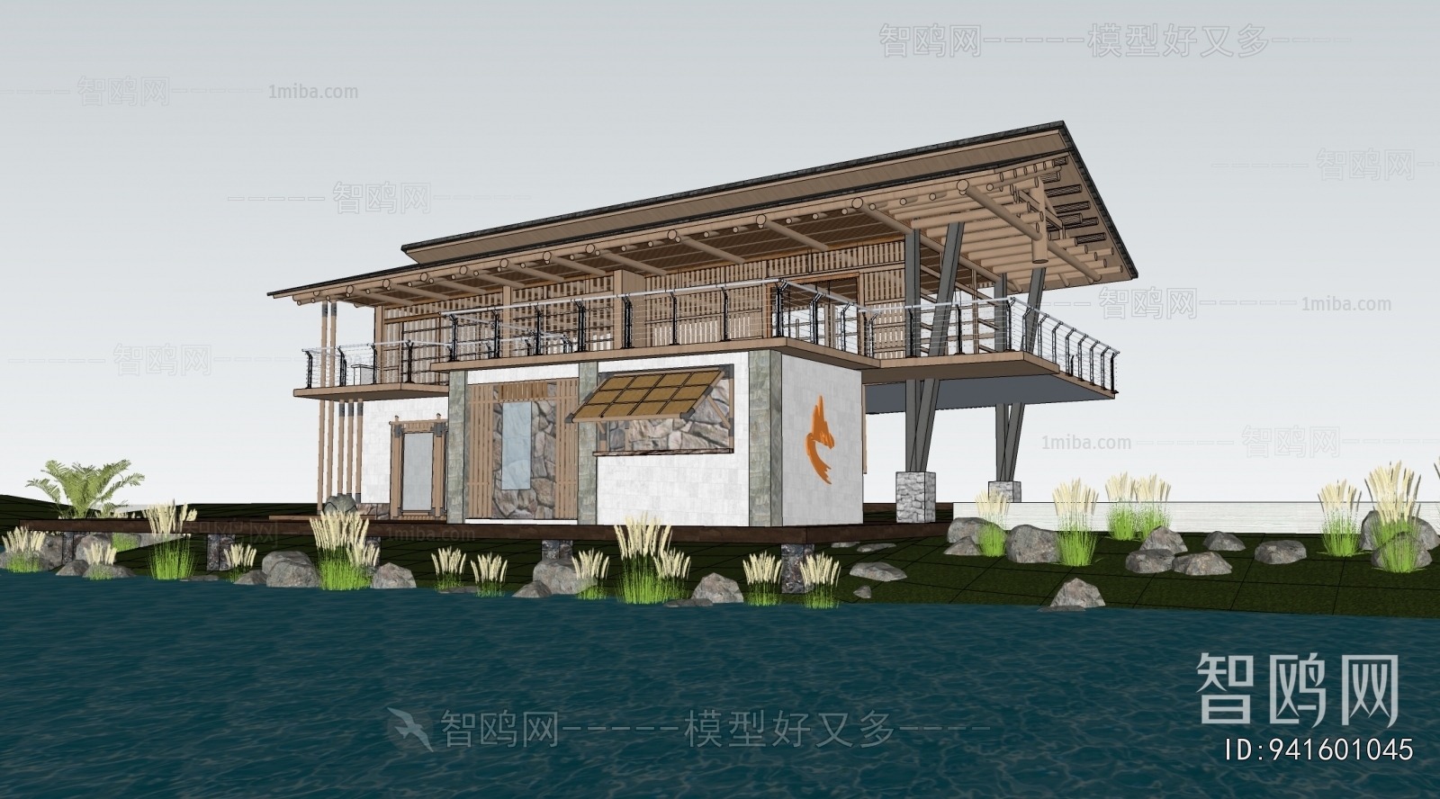 New Chinese Style Appearance Of Commercial Building