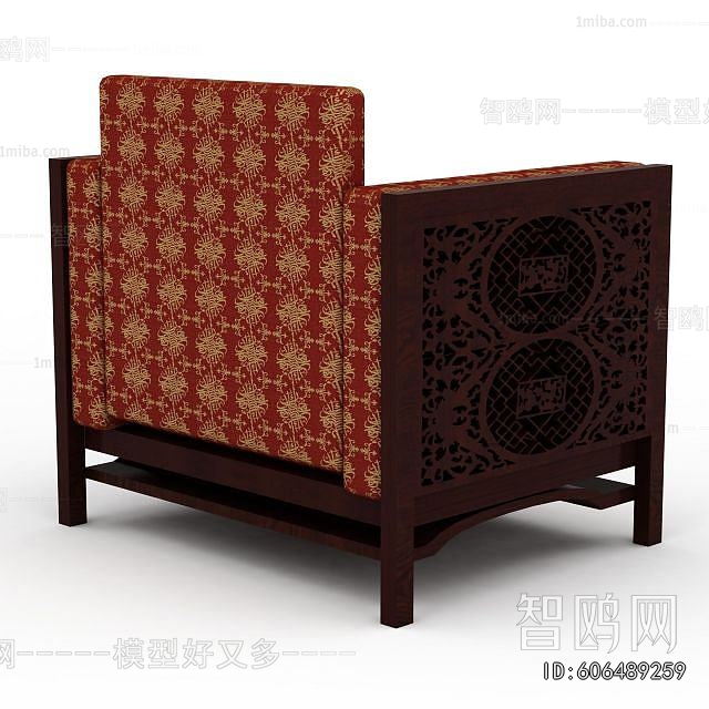 New Chinese Style Single Sofa