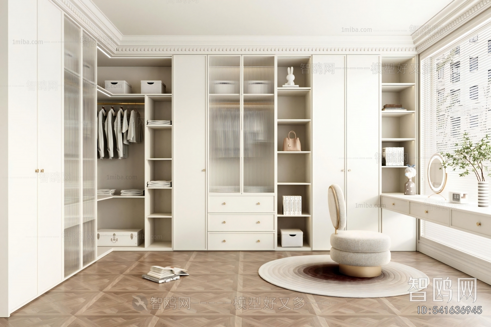 French Style Clothes Storage Area