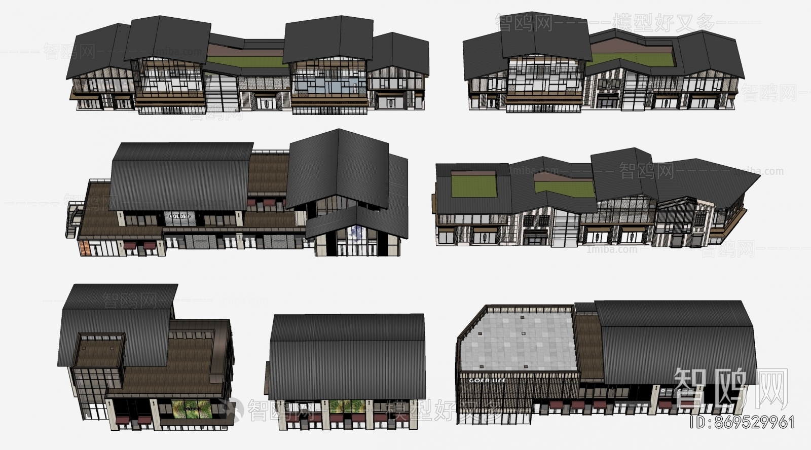 New Chinese Style Appearance Of Commercial Building