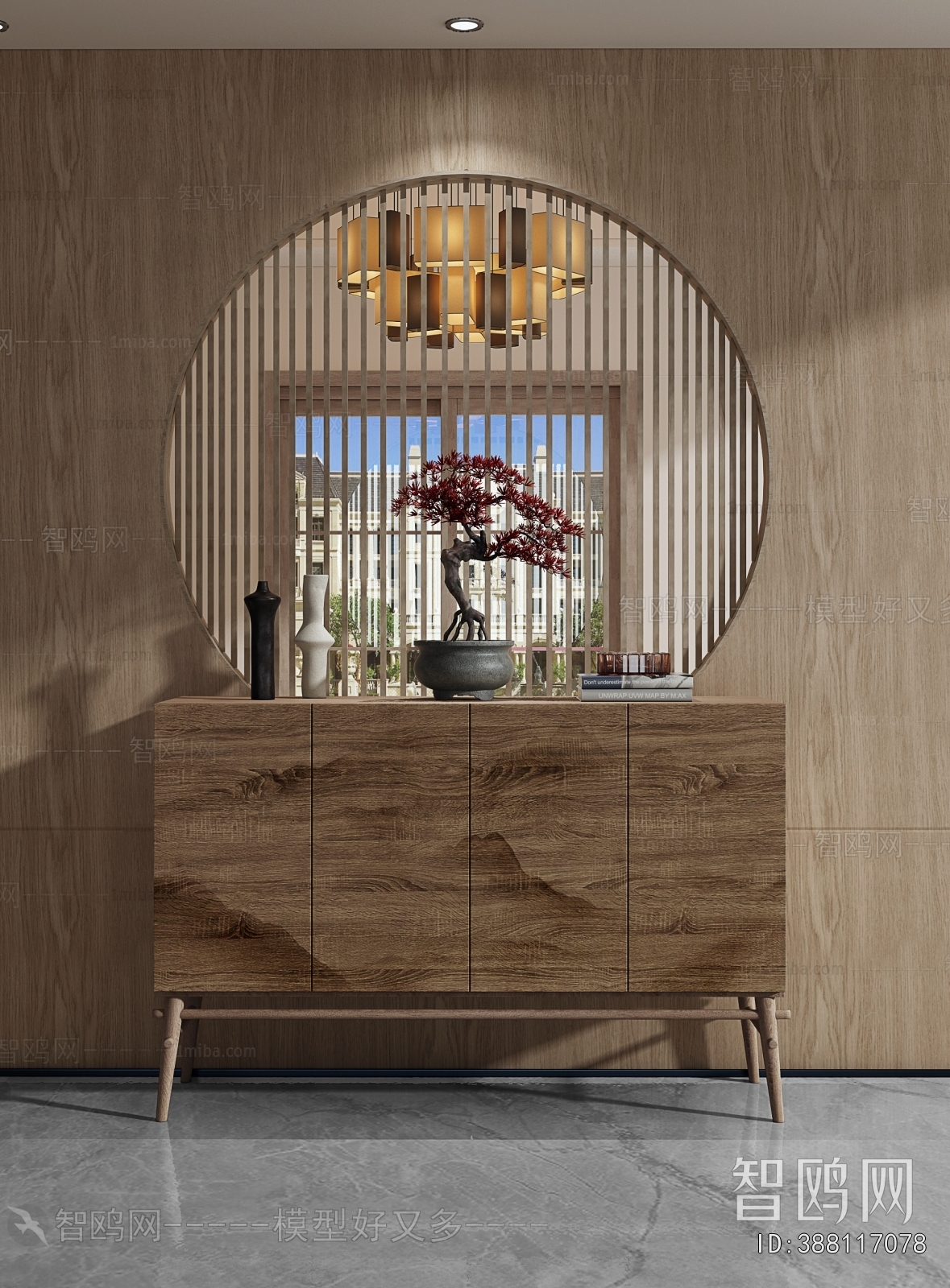 New Chinese Style Entrance Cabinet