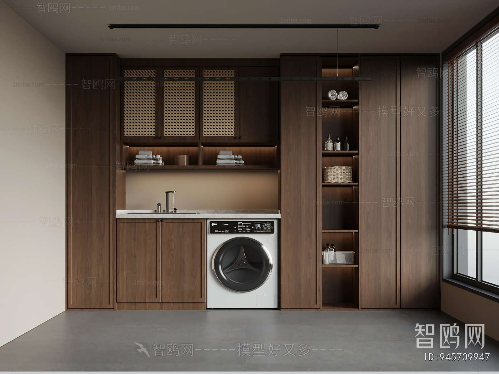 Modern Balcony Laundry Room