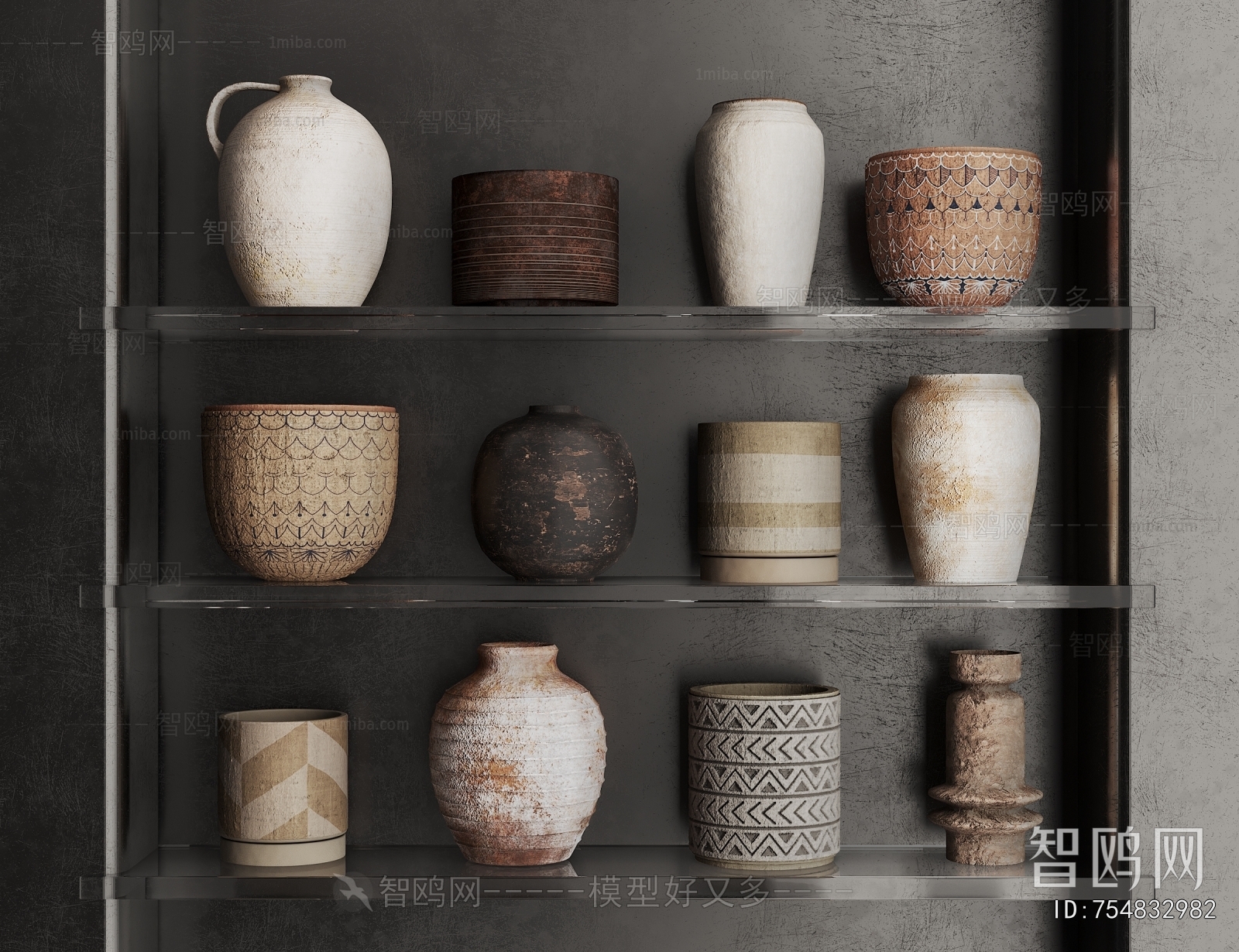 Wabi-sabi Style Clay Pot