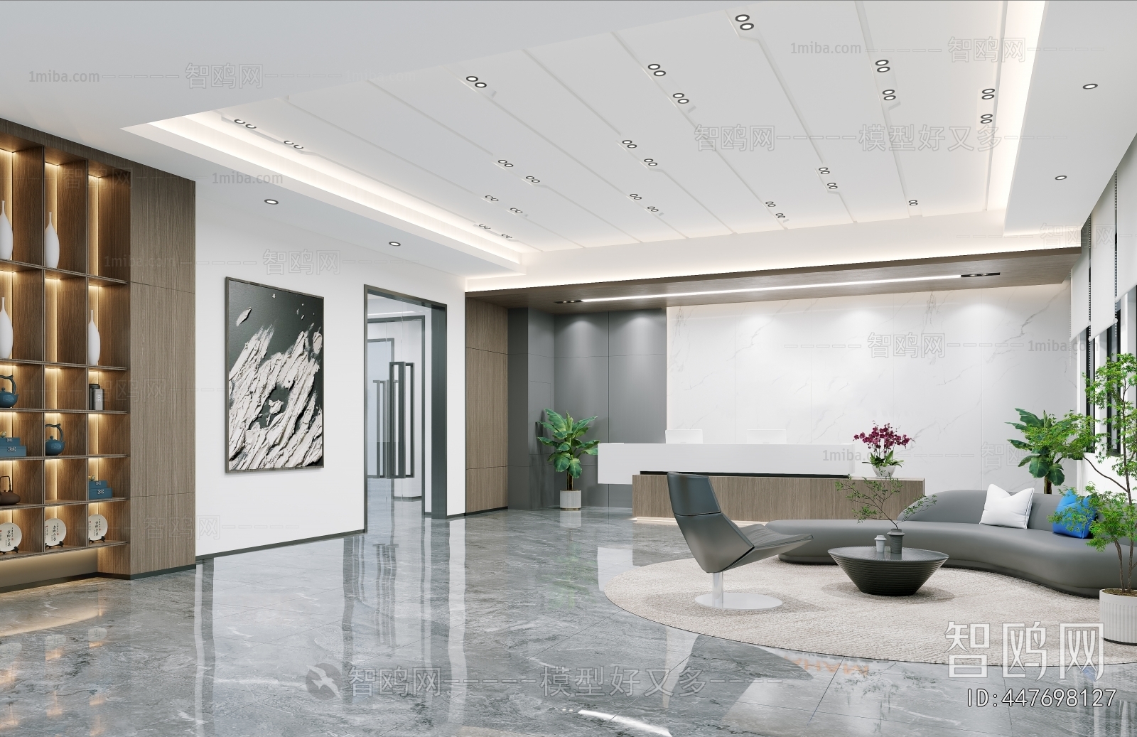 Modern Office Reception Desk