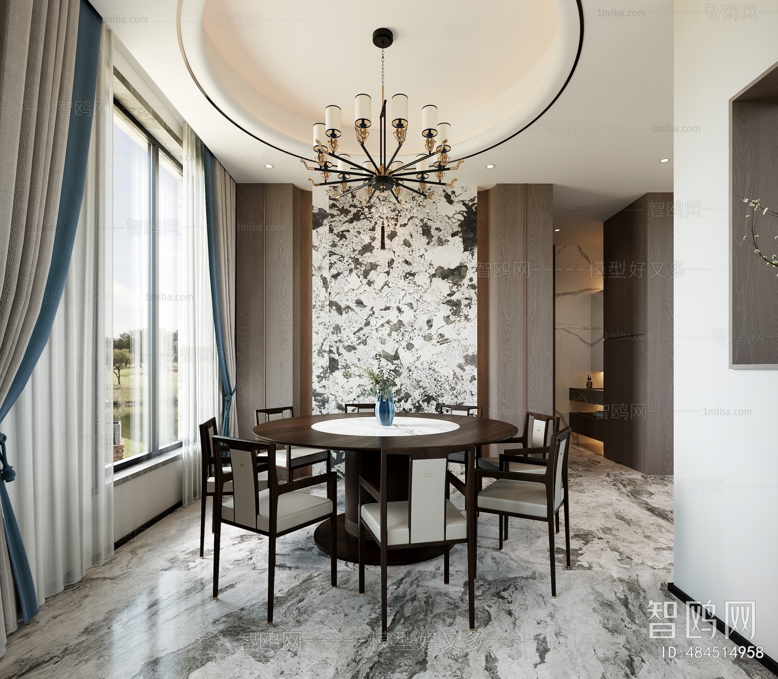 New Chinese Style A Living Room