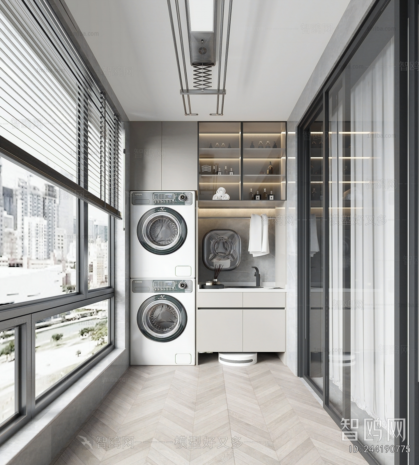 Modern Laundry Cabinet
