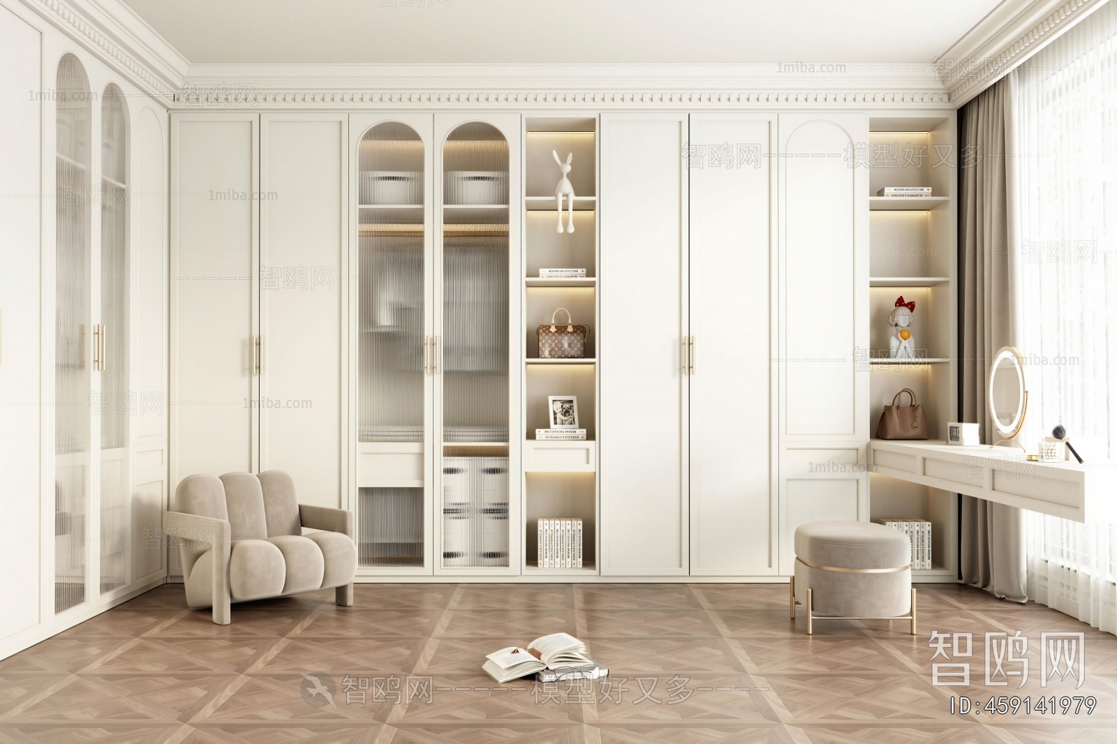 French Style Clothes Storage Area