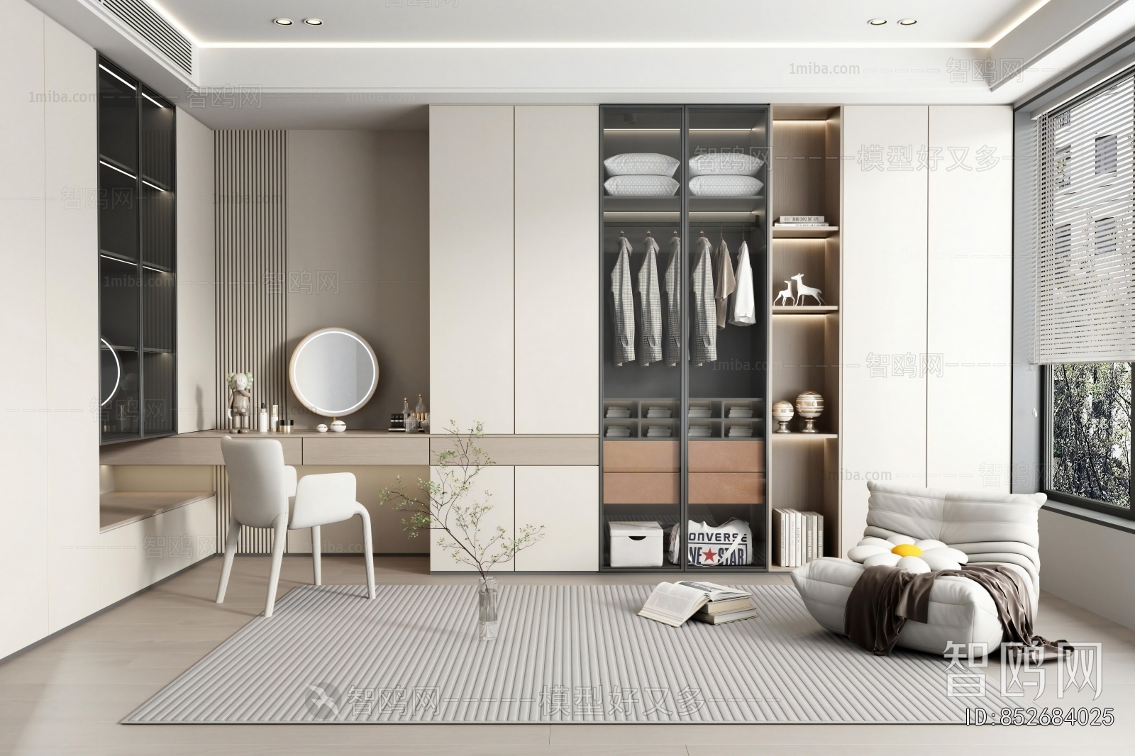 Modern Clothes Storage Area