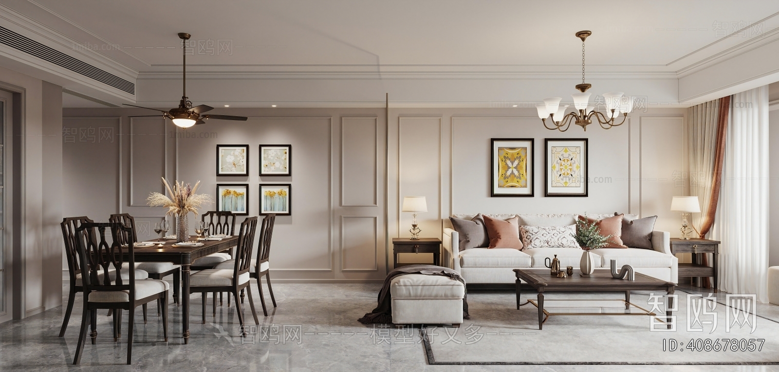 American Style A Living Room