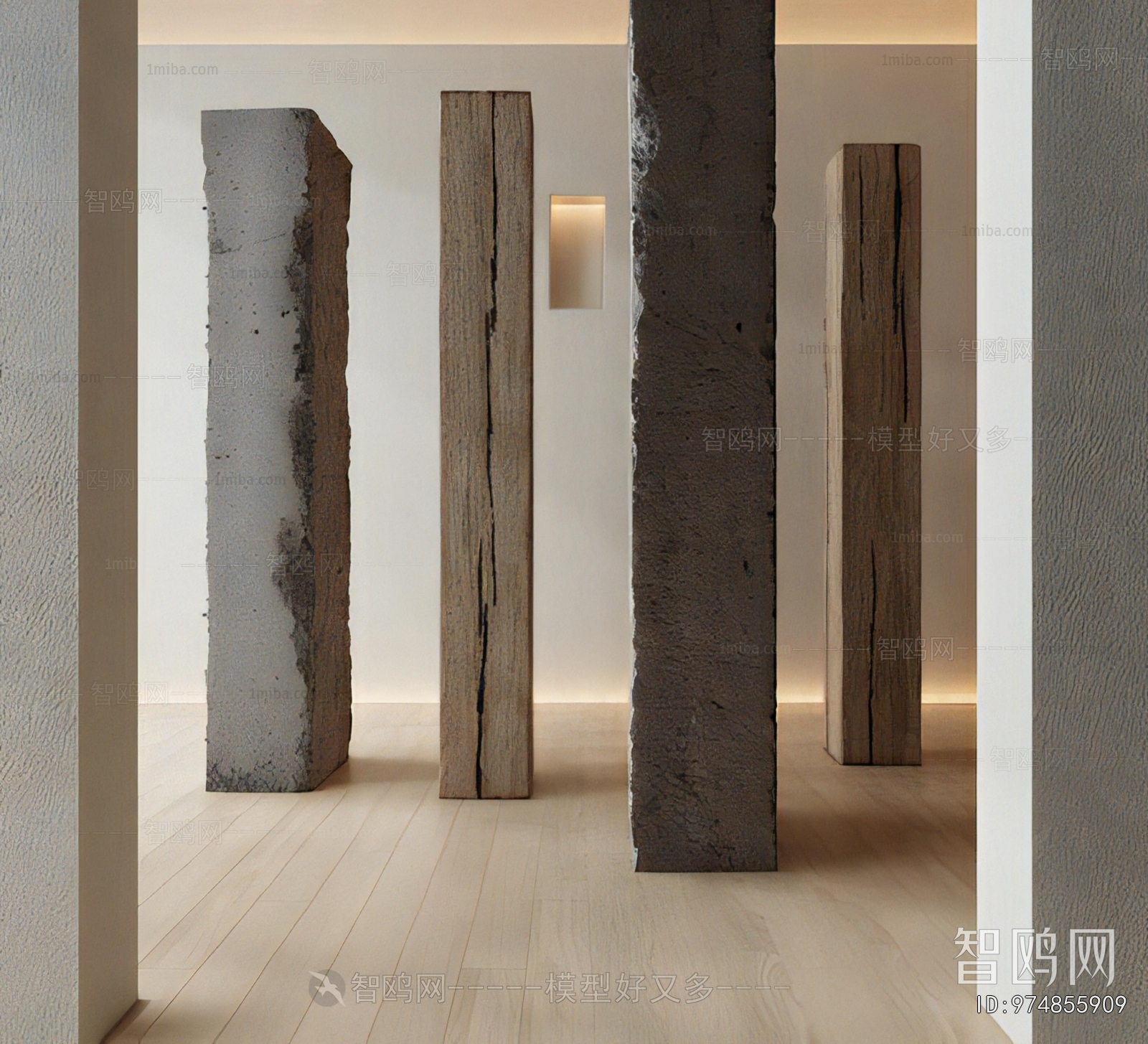 Wabi-sabi Style Column