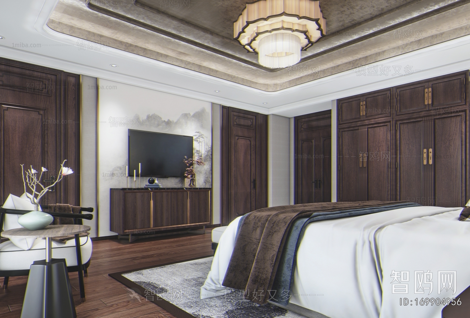 New Chinese Style Bedroom