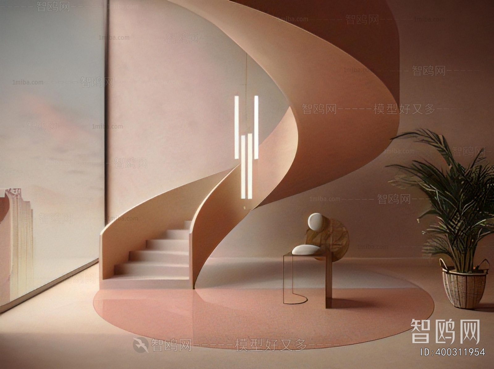 Modern Rotating Staircase