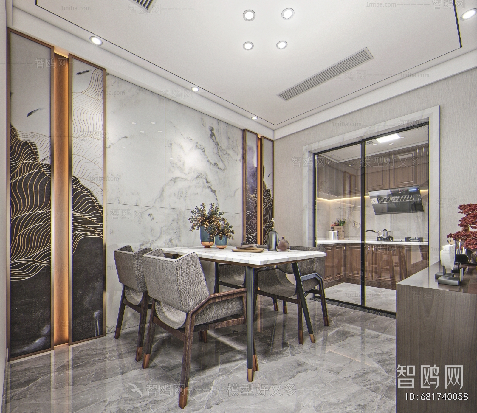 New Chinese Style Dining Room