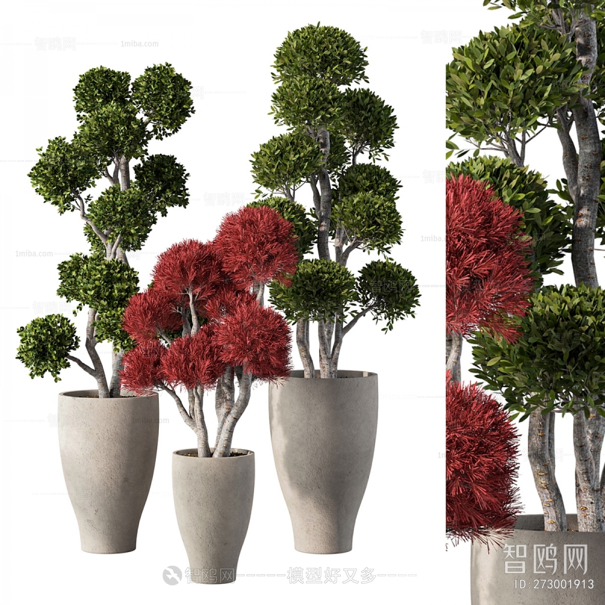 Modern Ground Green Plant Potted Plants